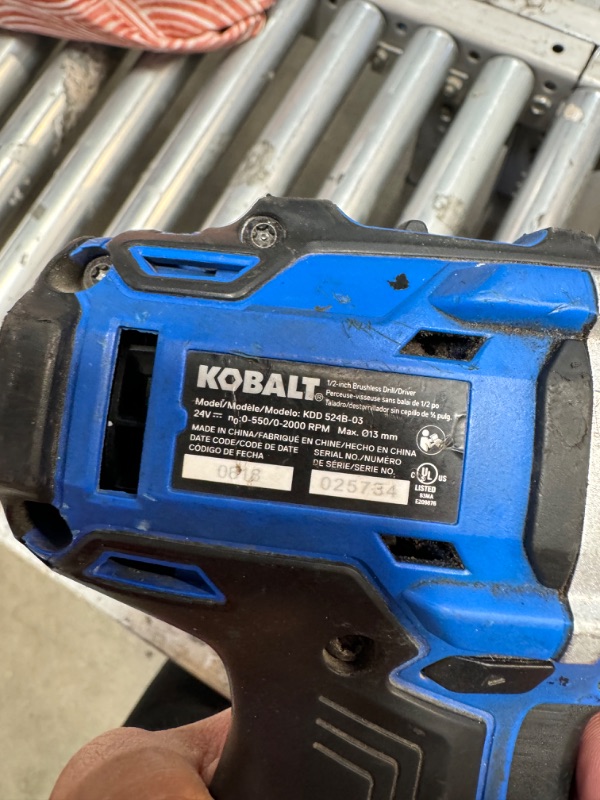 Photo 2 of *UNTESTED//MISSING BAG//BATTERY NOT CHARGED** Kobalt Next-Gen 24-volt 1/2-in Keyless Brushless Cordless Drill (1-Battery Included, Charger Included and Soft Bag included)
