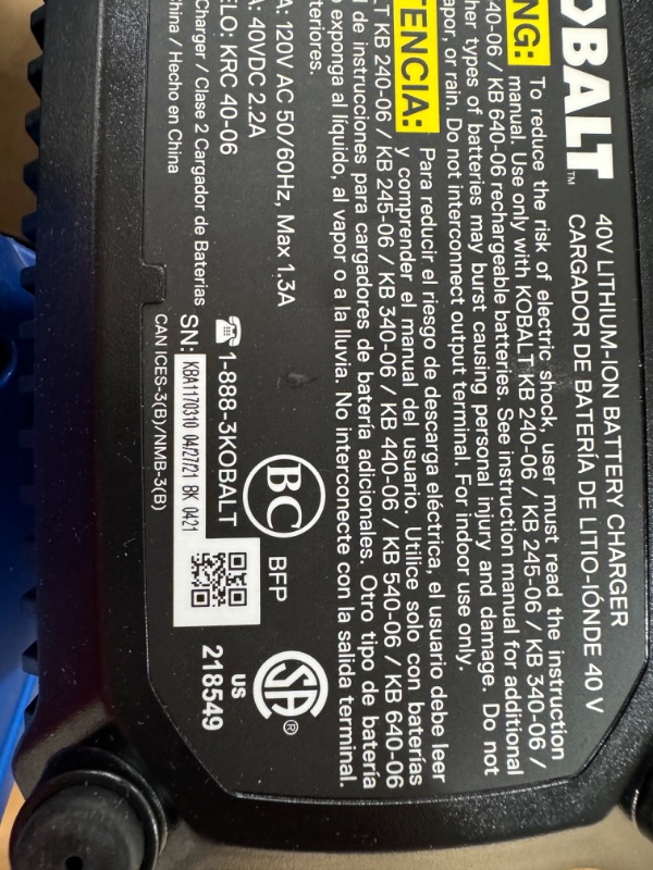 Photo 1 of *UNTESTED** Kobalt Taille-haie Sans Fil Kobalt Avec Perche, 40 V, 20 Po, Bleu KPH 2541-06