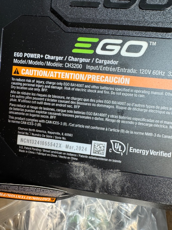 Photo 1 of *UNTESTED** EGO Power+ ST1623T 16-Inch 56-Volt Lithium-Ion Cordless POWERLOAD™ with LINE IQ™ Telescopic Carbon Fiber Straight Shaft String Trimmer, 4.0Ah Battery and Charger Included 16" Line IQ Trimmer w/4Ah Battery