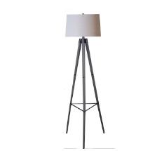 Photo 1 of allen + roth 62-in Grey Tripod Floor Lamp
