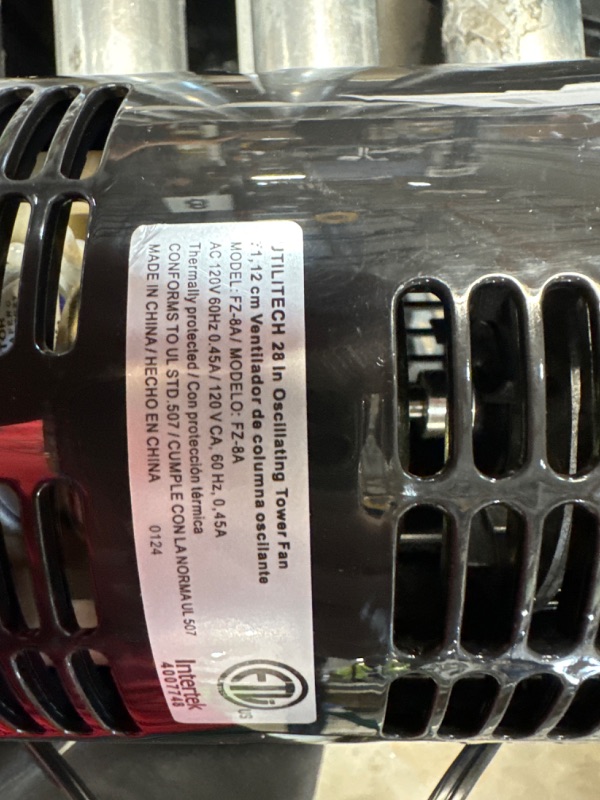 Photo 1 of *TESTED AIR BLOWN* Utilitech 28-in 3-Speed Oscillation Tower Fan