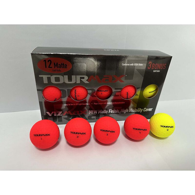 Photo 1 of **SEE NOTES**TourMax Vizmax Red Golf Balls with Bonus Sleeve - 12-Pack

