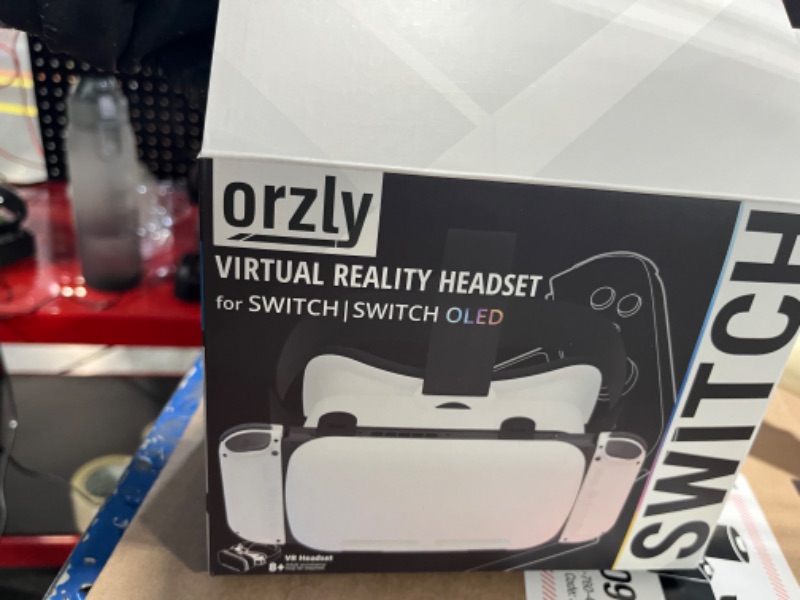 Photo 3 of Orzly VR Headset Designed for Nintendo Switch & Switch OLED Console with Adjustable Lens for a Virtual Reality Gaming Experience and for Labo VR - White - Gift Boxed Edition