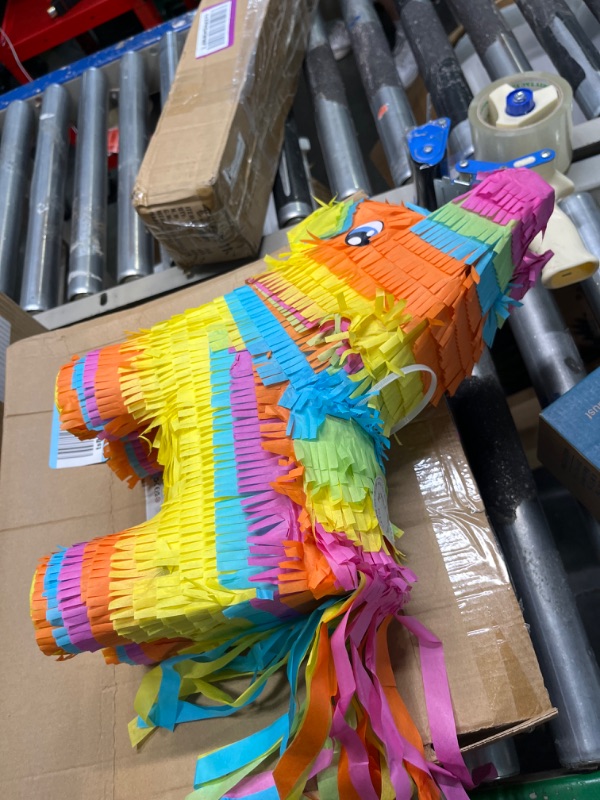 Photo 2 of Cinco De Mayo Small Donkey Pinata for Kids Birthday Party, (12.5 x 15.5 x 4.5 in.) for Fun Fiesta Taco Party Supplies, Luau Event Photo Props, Mexican Theme Decoration, Carnivals Festivals, Taco Tuesday Event