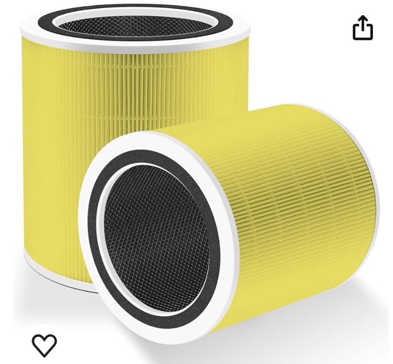 Photo 1 of Core 400S Pet Care Replacement Filter for LEVOIT Core 400S Smart WiFi Air Purifier, 3-in-1 H13 True HEPA Replacement Filter, Compared to Part # Core 400S-RF-PA (LRF-C401-YUS), Yellow, 2 Pack