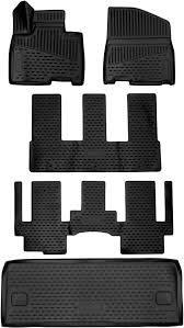 Photo 1 of Fits 2022-2024 Kia Carnival Floor Mats Kia Carnival MPV (Only Fits 8 Passenger Models. Fits LX w/seat Package, EX and SX. Does NOT fit Prestige Models) Short Trunk mat Behind 3rd Row (Black) Floor & Cargo