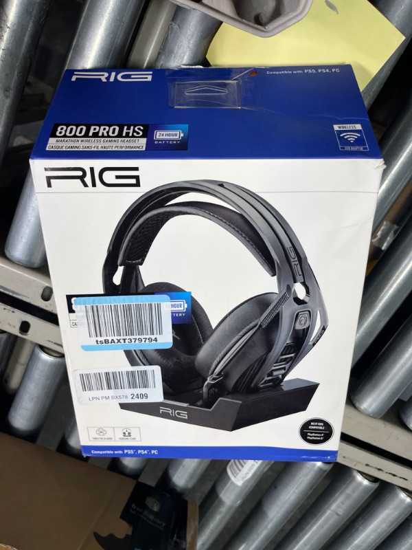 Photo 2 of ***Mic Doesn’t Work Heavy Used*** RIG 800 PRO HS Wireless Gaming Headset and Multi-Function Base Station for Playstation PS4, PS5, PC, USB - 24 Hour Battery