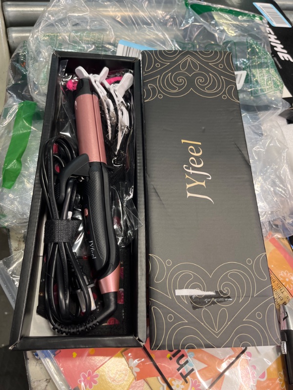 Photo 1 of 2 in 1 Travel Curling Flat Iron Dual Voltage Mini Hair Straightener and Curler with 1 Inch Rose Gold Ceramic PTC Plate (Gold)