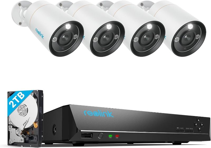 Photo 1 of 
opened box***REOLINK 12MP Security Camera System Wired, 4pcs H.265 PoE Surveillance IP Cameras in 12 Megapixel UHD, Person Vehicle Pet Detection, Spotlight Color Night Vision, 8CH NVR with 2TB HDD, RLK8-1200D4-A
1