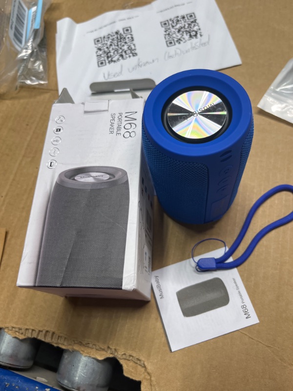 Photo 1 of Bluetooth Speaker,MusiBaby Speakers,Outdoor, Portable,Waterproof,Wireless Speakers,Dual Pairing, Bluetooth 5.0,Loud Stereo,Booming Bass,1500 Mins Playtime for Home,Party?M68? (Blue)