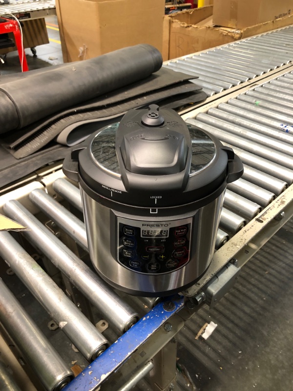 Photo 1 of 6 Qt. Black Stainless Steel Electric Pressure Cooker with Built-In Timer