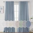 Photo 1 of H.VERSAILTEX Natural Linen Curtains 96 inches Long for Living Room 2 Panels Back Tab Loop Pocket Linen Textured Light Filtering Neutral Country Rustic Farmhouse Boho Curtain for Bedroom, Stone Blue
 
