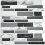 Photo 1 of 12 in. x 12 in. Grey Marble Vinyl Peel and Stick Wall Tile Backsplash for Kitchen (10-Pack)