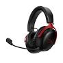 Photo 1 of HyperX Cloud III Wireless – Gaming Headset for PC, PS5, PS4, up to 120-hour Battery, 2.4GHz Wireless, 53mm Angled Drivers, Memory Foam, Durable Frame, 10mm Microphone, Black/Red Black/Red Wireless