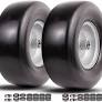 Photo 1 of 13x5.00-6 flat free tire and wheel,Front Zero-Turn Smooth Tire Assembly Replacement for Riding Lawn Mower Garden Tractor,with 3/4" &1/2" & 5/8" Precision bearings,3.25"- 5.9" Center Hub (2 Pack)