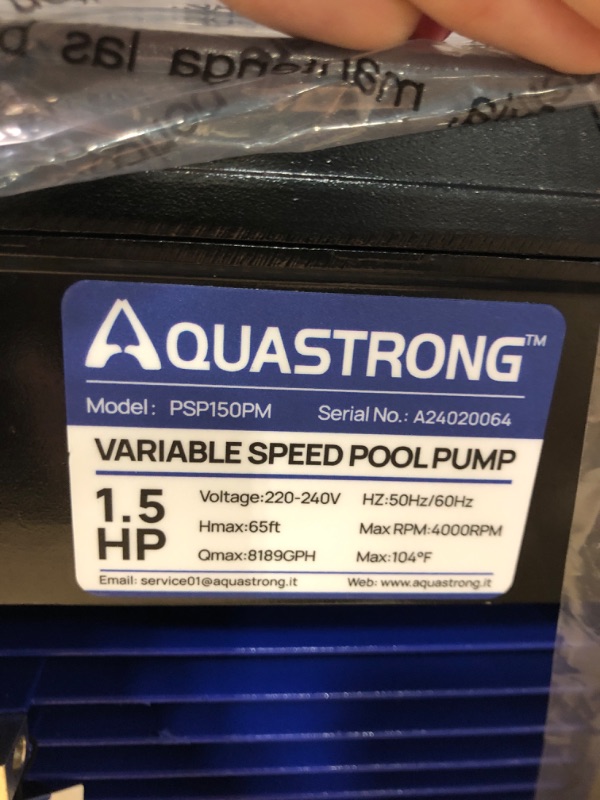 Photo 2 of AQUASTRONG 1.5 HP In/Above Ground Dual Speed Pool Pump, 115V, 4795GPH High Flow, Powerful Self Priming Swimming Pool Pumps with Filter Basket