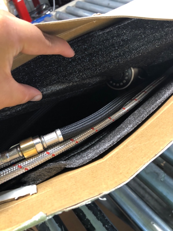 Photo 1 of Single Handle High Arc Brushed Nickel Pull Out Kitchen Faucet, Single Level Stainless Steel Kitchen Sink Faucet with Pull Down Sprayer and 10 Inch Deck (Brushed Nickel)