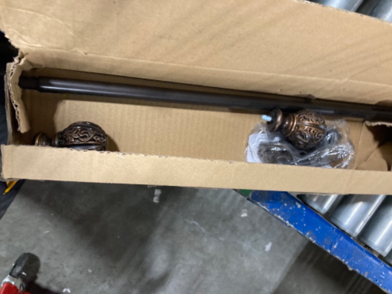 Photo 3 of ** new, open package**
Decopolitan 29992-48VB Leaf Ball 5/8" Curtain Rod Set, 48 to 86 Inches, Vintage Bronze 48 to 86 Inches Vintage Bronze Rod Set