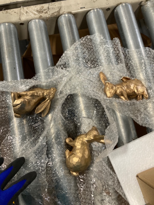 Photo 3 of ** similar to image**
Easter Decorations Bunny Decor: Golden Resin Rabbit Figurines Set of 3 in Woodcut Effects, Vintage Easter Bunny Statue for Spring Easter Home Office Table Decor, Party Supplies Gifts for Kids
