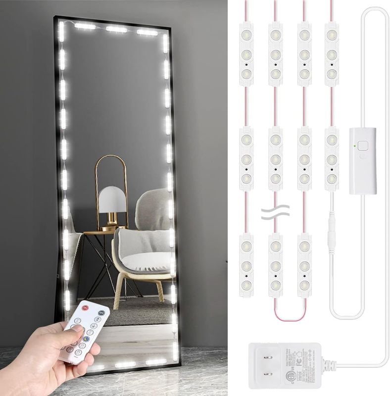 Photo 1 of Kintion LED Vanity Mirror Lights with RF Remote, Dimmable Hollywood Style 13ft(4m), Bathroom Waterproof, for Full Body Mirror, Makeup Mirror, Vanity Mirror, Bathroom Mirror(Mirror Not Include)