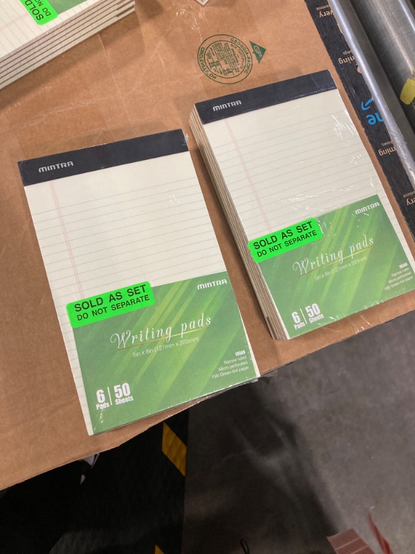 Photo 2 of Mintra Office Legal Pads, ((Basic 6pk - (Green Paper) (5in x 8in (Narrow Ruled), 6pk (Green Tint)) 5in x 8in (Narrow Ruled) 6pk (Green Tint) PACK OF 2
