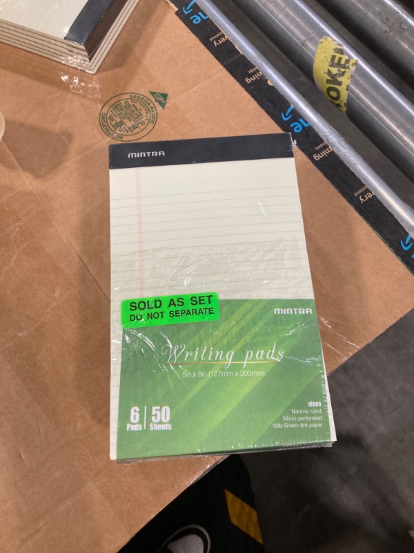 Photo 3 of Mintra Office Legal Pads, ((Basic 6pk - (Green Paper) (5in x 8in (Narrow Ruled), 6pk (Green Tint)) 5in x 8in (Narrow Ruled) 6pk (Green Tint) PACK OF 2
