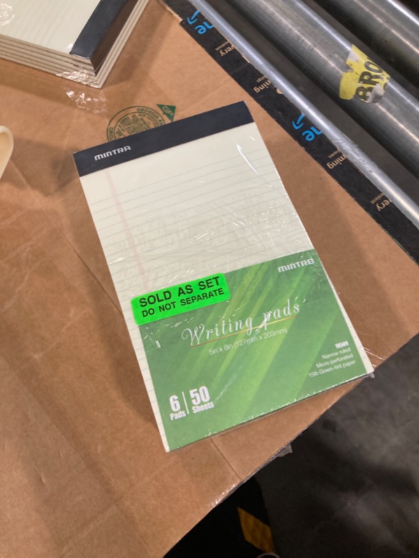 Photo 2 of Mintra Office Legal Pads, ((Basic 6pk - (Green Paper) (5in x 8in (Narrow Ruled), 6pk (Green Tint)) 5in x 8in (Narrow Ruled) 6pk (Green Tint)  PACK OF 2
