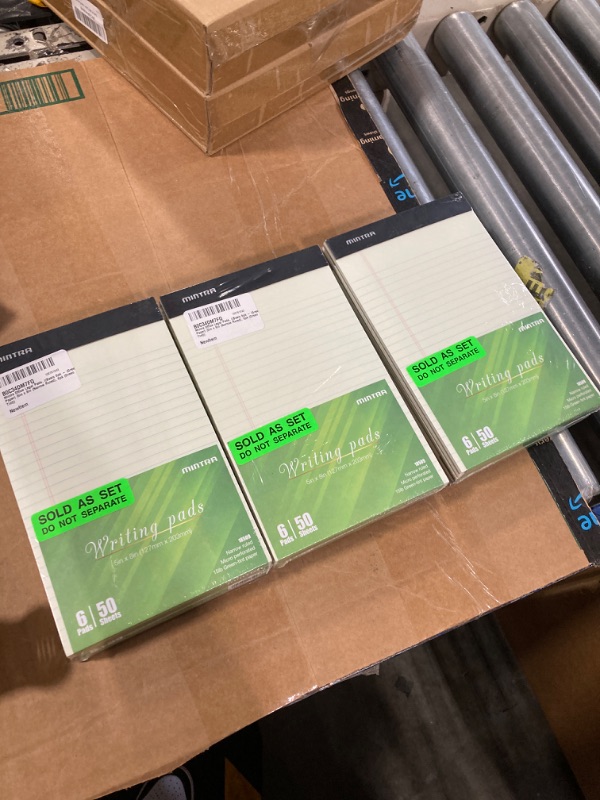 Photo 1 of Mintra Office Legal Pads, ((Basic 6pk - (Green Paper) (5in x 8in (Narrow Ruled), 6pk (Green Tint)) 5in x 8in (Narrow Ruled) 6pk (Green Tint) PACK OF 3
