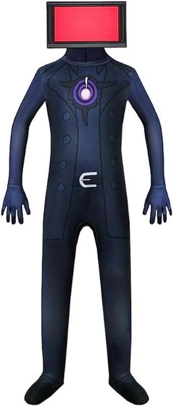 Photo 1 of dress Costume for Kids TV Man Speaker Man Jumpsuit for Boys Video Game Halloween Cosplay Costume 3-10 Years (Tv Man, 5-6Years)