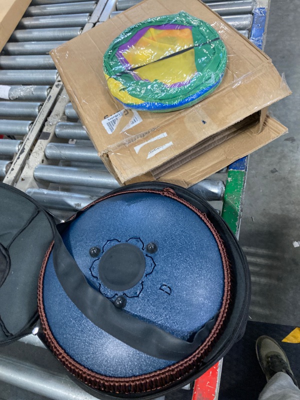 Photo 2 of ** missing mallets**
Steel Tongue Drum- ChunFeng 14 Inch 15 Notes Tongue Drum Instrument-Steel Drums For Adults-Hand Pan Drums With Music Book,Handpan Tongue Drum Mallets and Carry Bag,C Major(Blue)
