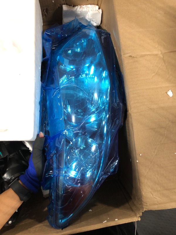 Photo 1 of ADCARLIGHTS for 2009 2010 Toyota Corolla Headlight Assembly compatible with 09 10 Corolla Base/CE/LE/XLE Models North America Built Vehicle Clear Lens Chrome Housing Amber Reflector Replacement Pair
