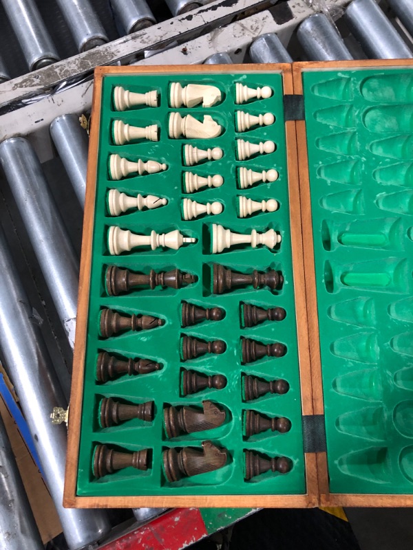 Photo 1 of Wegiel Handmade European Professional Tournament Chess Set With Wood Case - Hand Carved Wood Chess Pieces & Storage Box To Store All The Piece