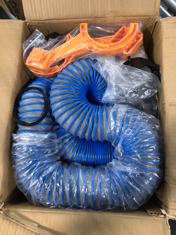 Photo 3 of 15FT Thicken RV Sewer Hose, EXTREME Heavy Duty TPE Material for Abrasion Resistance and Crush Protection, Camper Sewer Hose Kit with Pre-Attached Bayonet Fittings and Wrench