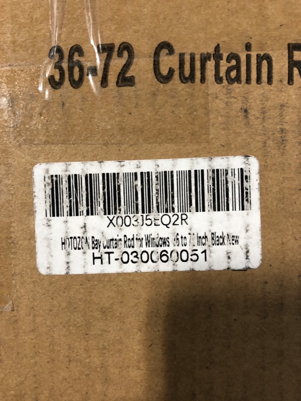 Photo 2 of 1 Inch Heavy Duty Bay Window Curtain Rods, 36-72 Inch Center Rod for window (24 to 68 Inch), 20-36 Inch Side Rods for windows (16-32 Inch), Antique Bronze, End Cap Finials
