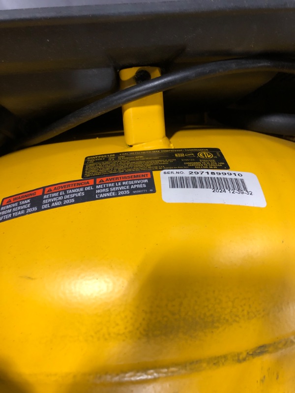 Photo 2 of DEWALT Pancake Air Compressor, 6 Gallon, 165 PSI (DWFP55126)