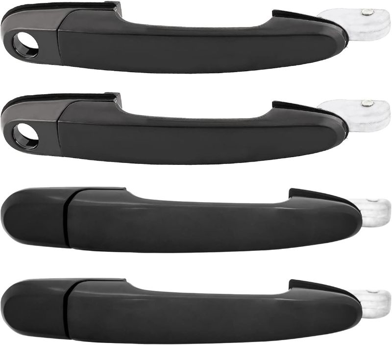 Photo 1 of DEAL AUTO ELECTRIC PARTS New 4pcs Complete Left+Right Front+Rear Side Black Exterior Door Handles Replacement Kit Compatible With 05-09 Tucso