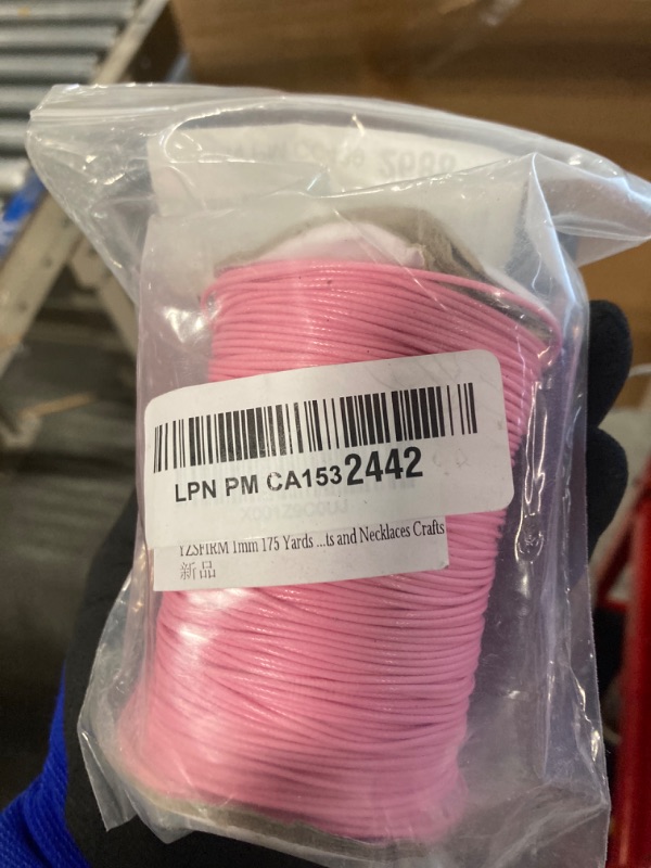 Photo 2 of 1mm 175 Yards Waxed Cord for Jewelry Making,Light Pink Polyester Beading Thread for Braiding Bracelets and Necklaces Crafts
