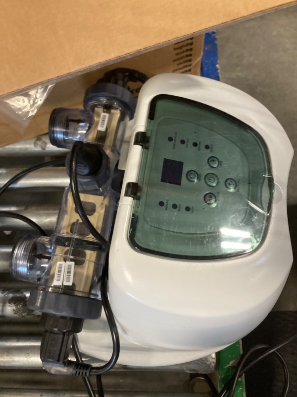 Photo 3 of ** use for parts**
INTEX QS500 Krystal Clear Saltwater Chlorine System for Above Ground Pools: Keeps Water Clear – Removes Bacteria – Reduces Chemical Use – Sleek Control Panel with Buttons – Up to 7000 Gallon Pools
