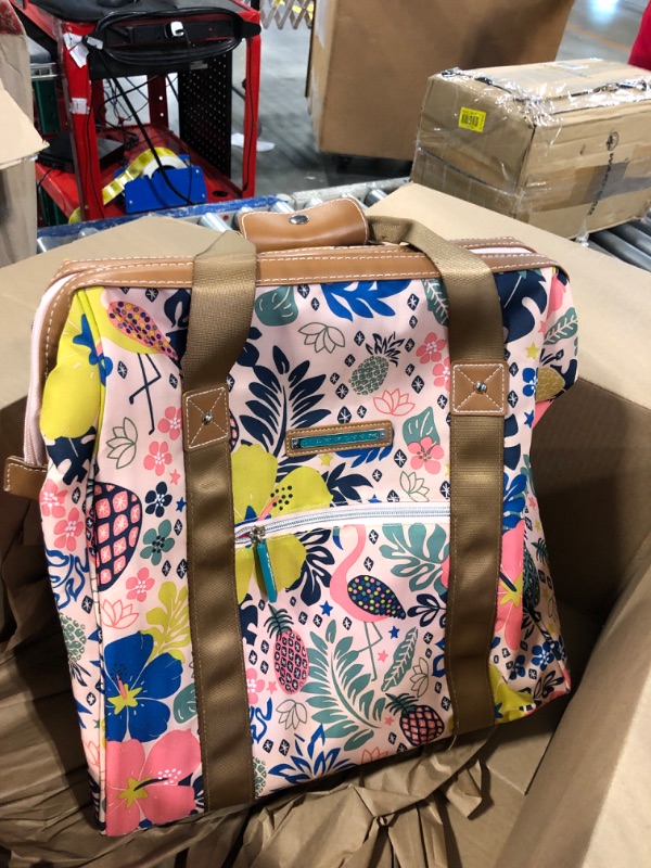 Photo 1 of Lily Bloom Design Pattern Carry on Bag Wheeled Cabin Tote (Cabin Pink)