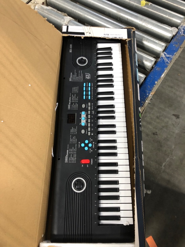 Photo 1 of ** missing power cord and microphone**
61 keys piano keyboard, Electronic Digital Piano with Built-In Speaker Microphone, Portable Keyboard Gift Teaching for Beginners, electric piano for kids, Birthday Gift for Children