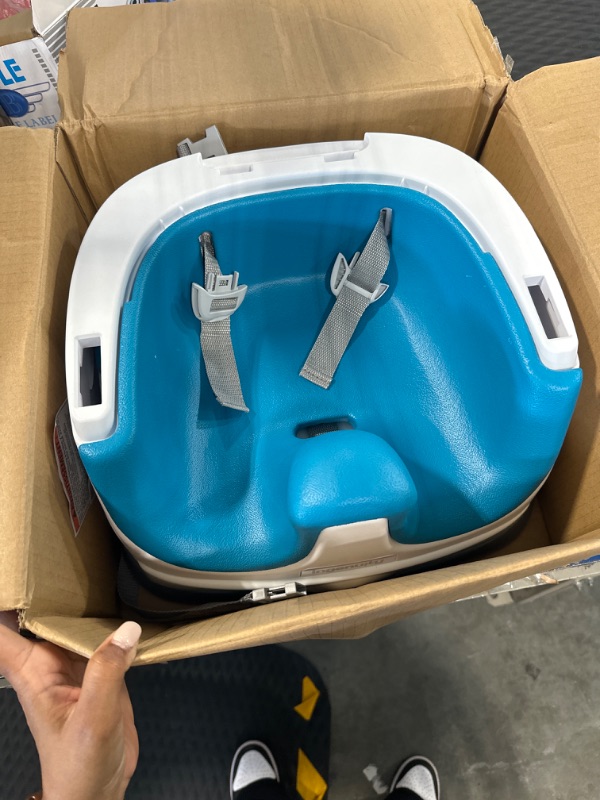 Photo 2 of ***FOR PARTS ONLY NO RETURNS***Ingenuity Baby Base 2-in-1 Seat - Peacock Blue - Booster Feeding Seat