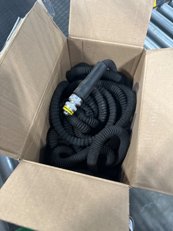 Photo 1 of Pocket Hose Silver Bullet 75 ft Turbo Shot Nozzle Multiple Spray Patterns Expandable Garden Hose 3/4 in Solid Aluminum Fittings Lead-Free Lightweight and No-Kink
