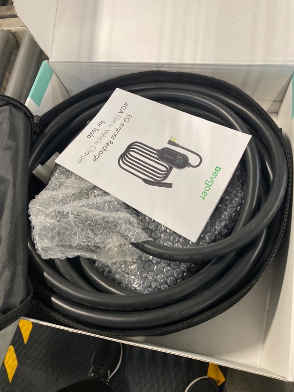 Photo 4 of EG evgoer Tesla Charger,Level 2 EV Charger 40A, 240V NEMA 14-50P 25Ft Charging Cable, Schedule Time and Adjustable Current from 8A to 40A Portable EV Charger for Tesla Compatible with All Tesla Models