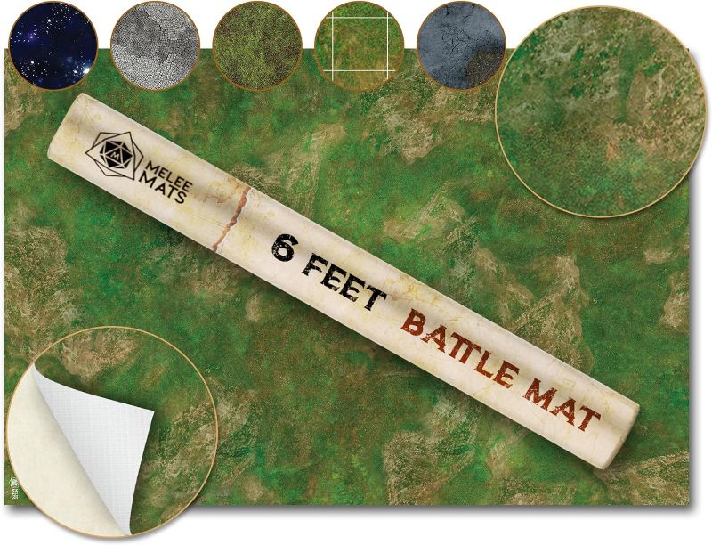 Photo 1 of Battle Game Mat for DND - [48" x 72"] Wargaming Tabletop Map - Gaming Board for Warhammer 40k, Dungeons and Dragons, Wargame RPG - Vinyl Gaming Grass Terrain
