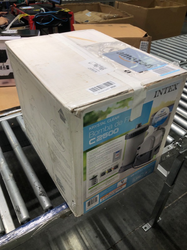 Photo 2 of **FOR PARTS ONLY**SOLD AS IS ALL SALES ARE FINAL*** **Intex Krystal Clear Cartridge Filter Pump for Above Ground Pools, 2500 GPH Pump Flow Rate, 110-120V with GFCI, system fl