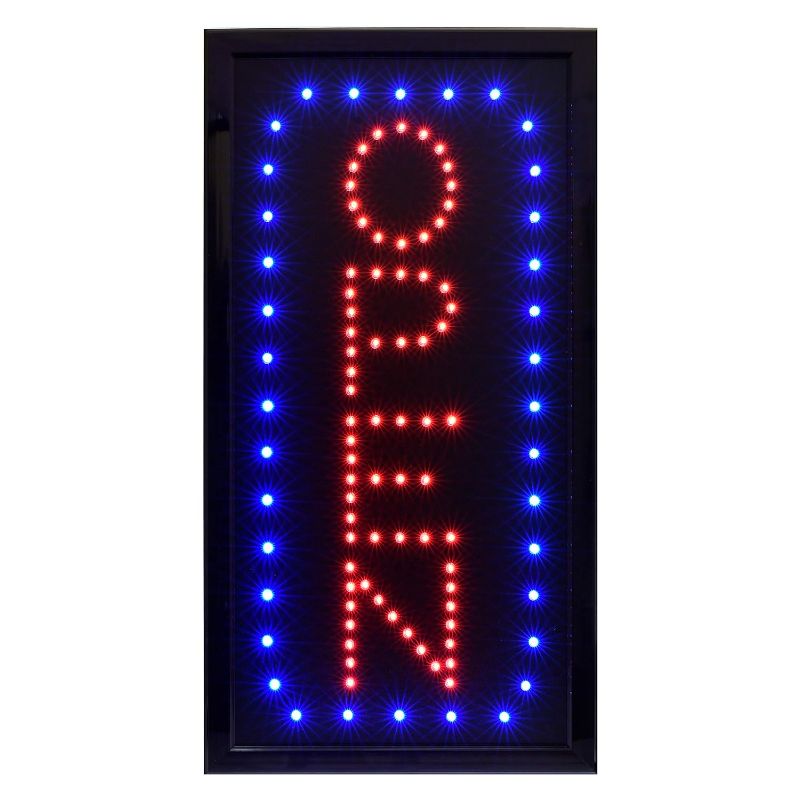 Photo 1 of Alpine Industries Led Open Sign - Electronic Lighted Board W/Flash & Steady Mode - Provides Classy Techno Display
