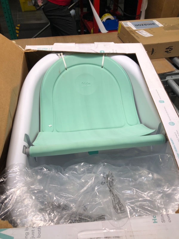 Photo 2 of 4-in-1 Grow-with-Me Bath Tub by Frida Baby Transforms Infant Bathtub to Toddler Bath Seat with Backrest for Assisted Sitting in Tub