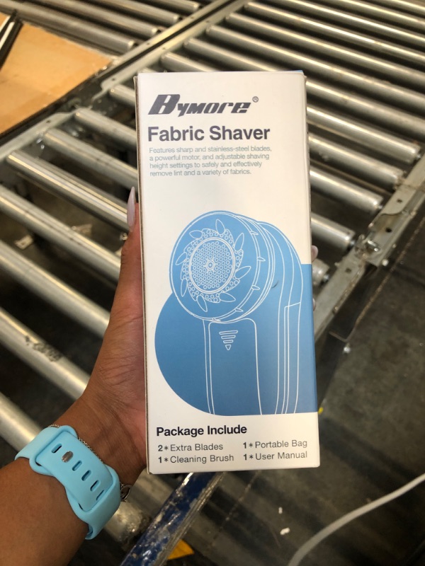 Photo 2 of Bymore Fabric Shaver, Lint Remover, Lint Shaver Defuzzer Sweater Shaver for Clothes and Furniture AC Adapter or Battery Operated Pill Fuzz Remover Gray