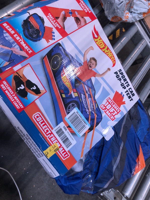 Photo 2 of Sunny Days Entertainment Hot Wheels Sports Car Pop Up Tent with 10ft of Track and 2 Mystery Cars