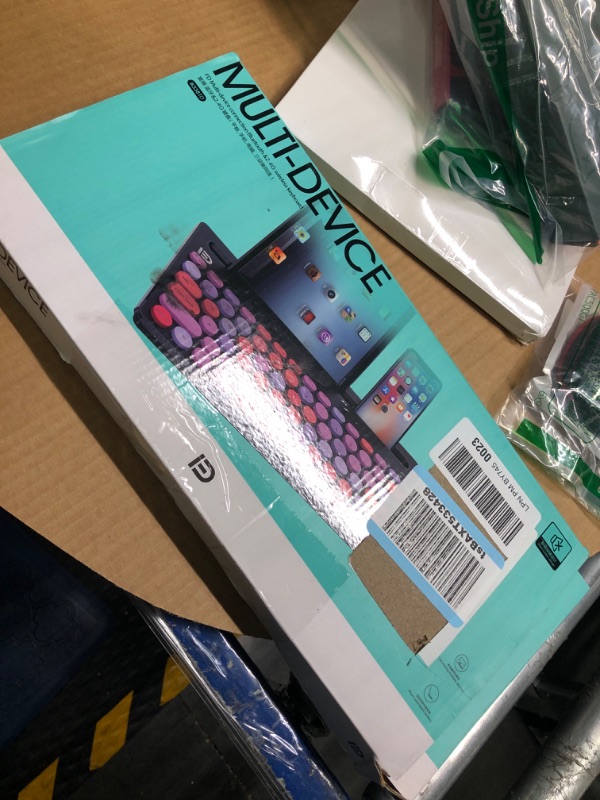Photo 1 of HUO JI Wireless Keyboard Multi-Device, Bluetooth and 2.4G Dual Mode for iPad, Switch to 3 Devices for Tablet, PC, Smart TV, Cellphone, iOS Android Windows, Pink 2.4G+bluetooth, Pink